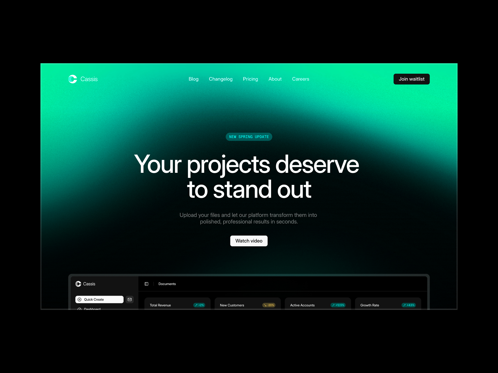 Cassis — Minimalist SaaS Template