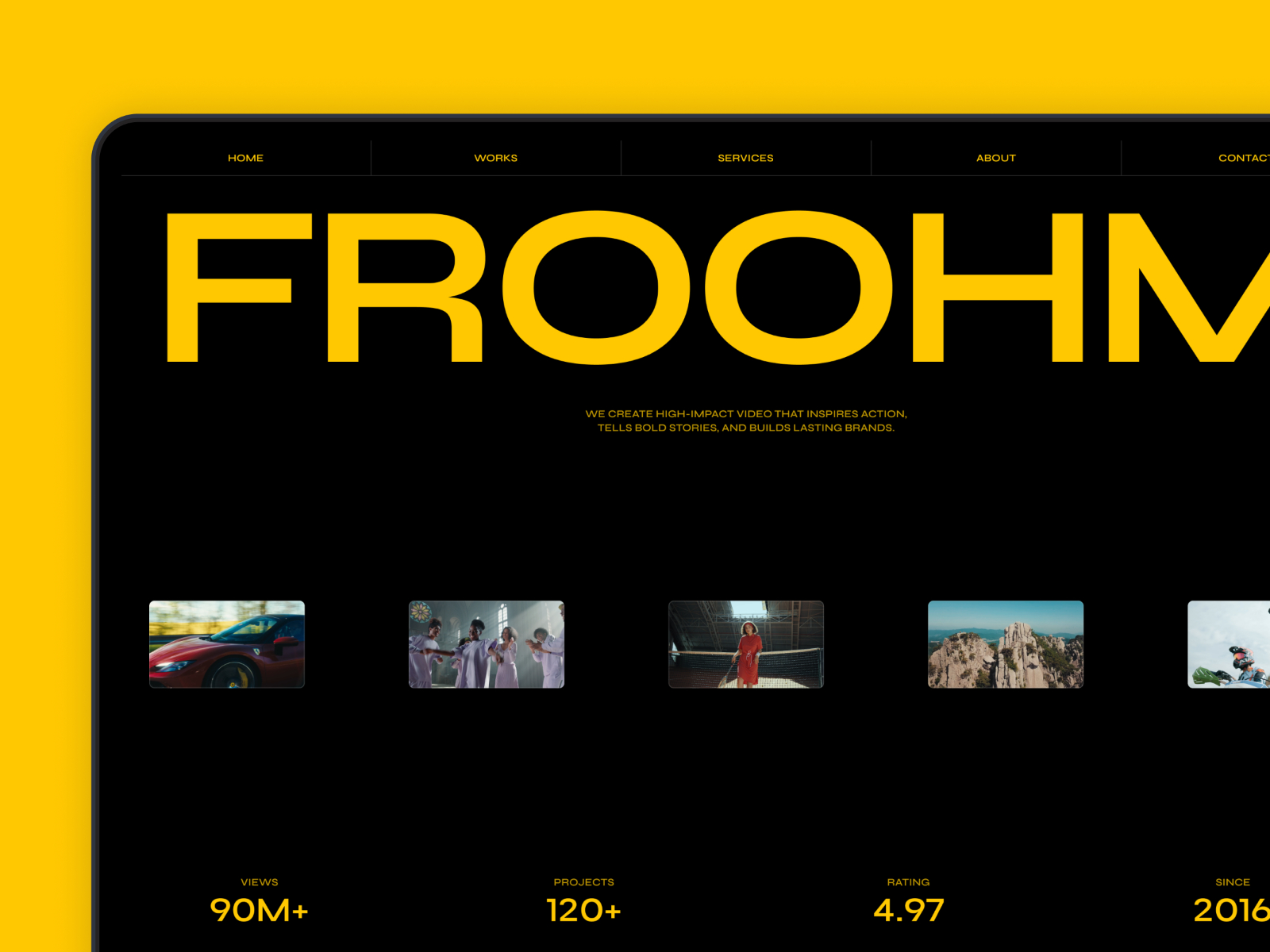FROOHM — Production Agency Website