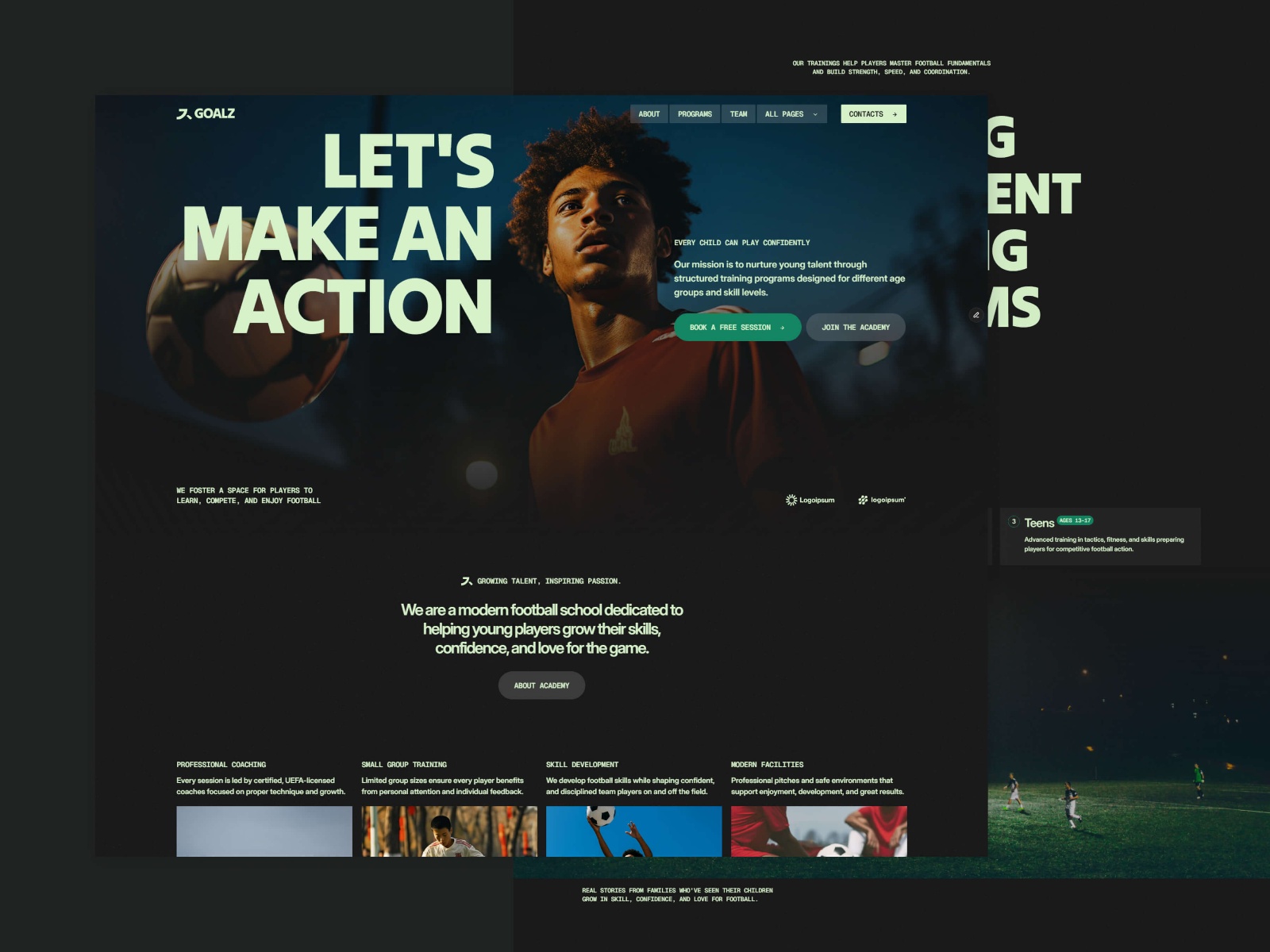Goalz — Football Training Academy Template - Image 2