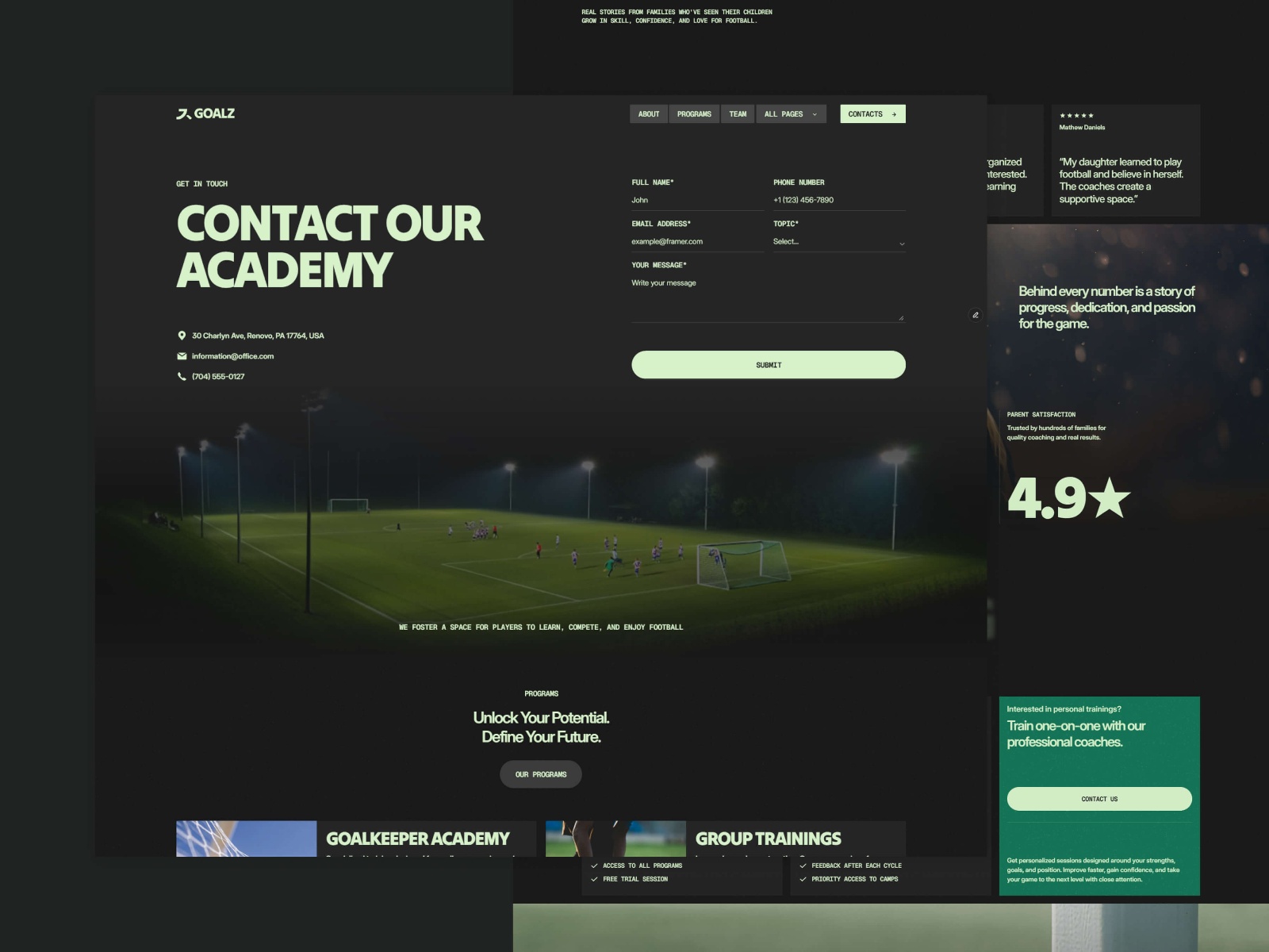 Goalz — Football Training Academy Template - Image 4