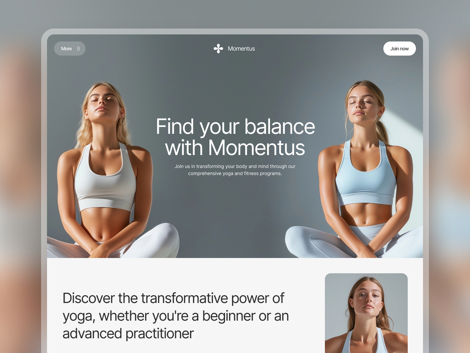 Momentus — Wellness Website Template