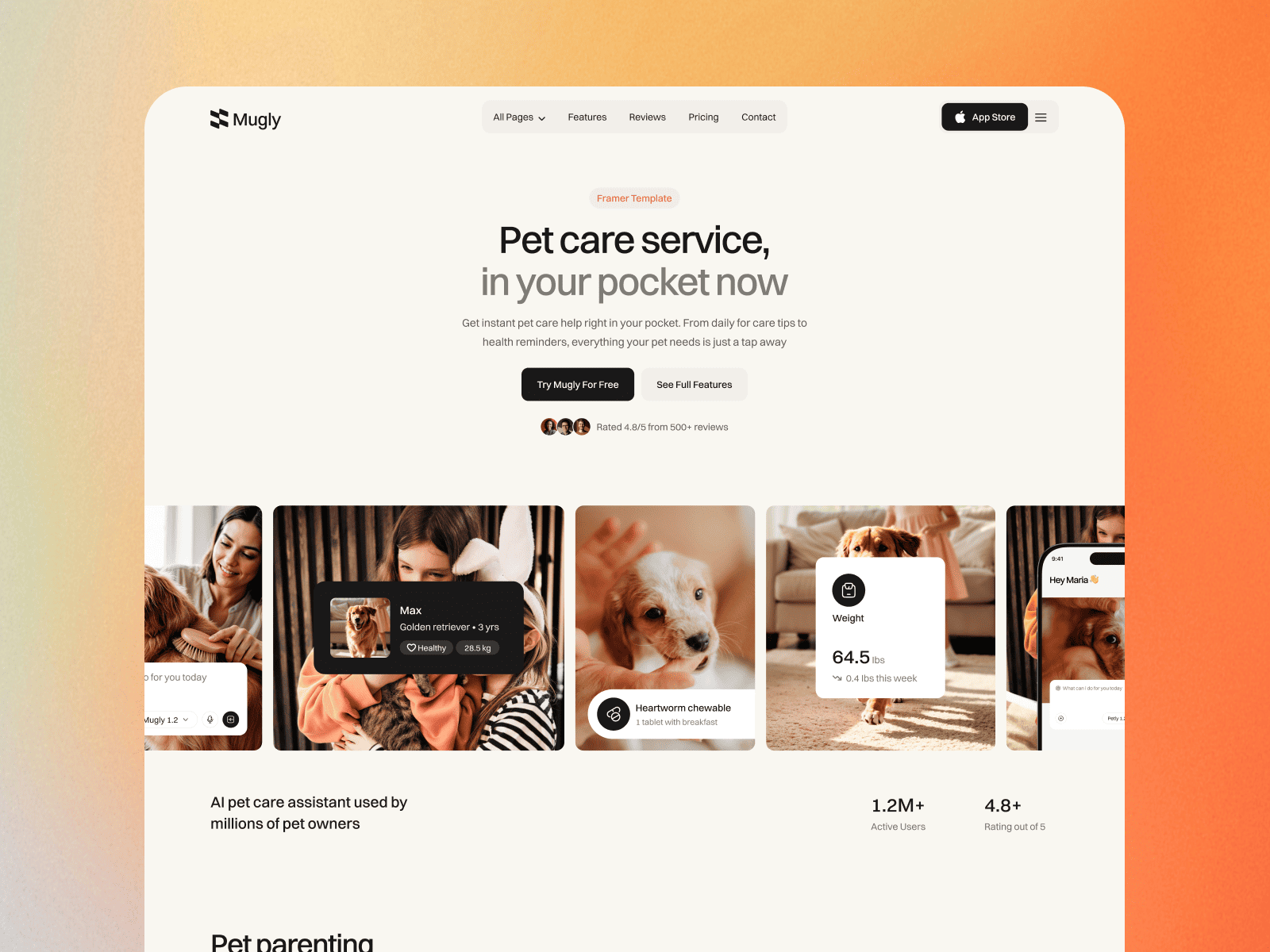 Mugly · AI Assistant Mobile App Landing