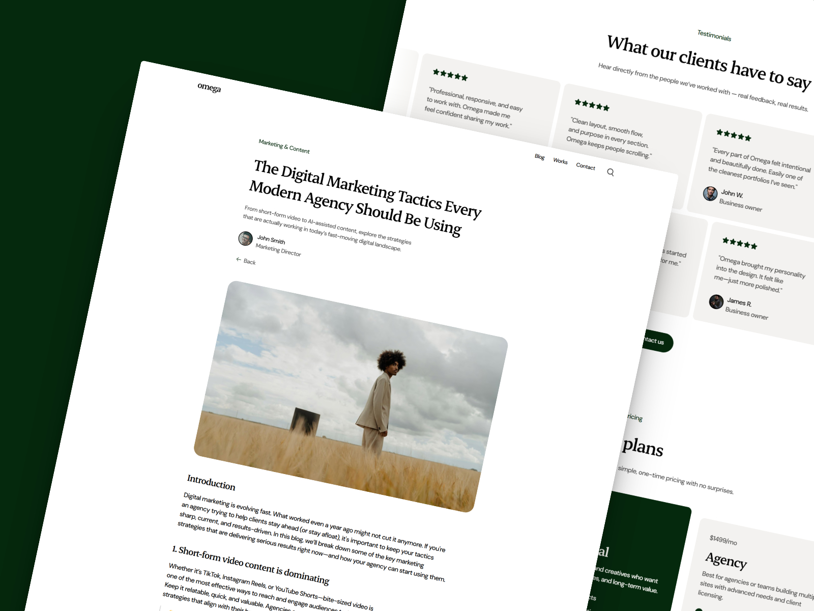 Omega — Portfolio & Agency Template - Image 2