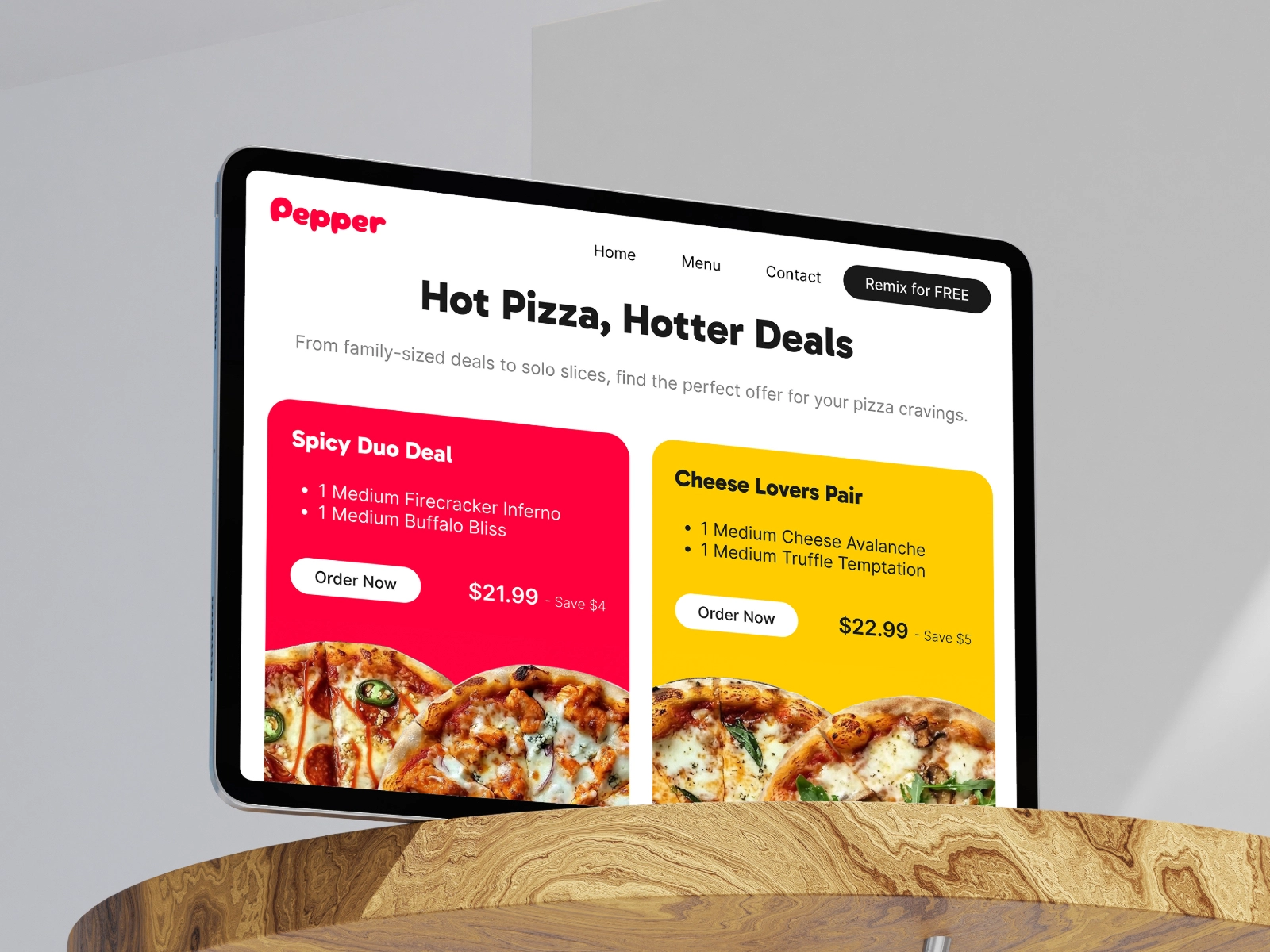 Pepper — Restaurant/Food Delivery Framer Template - Image 2