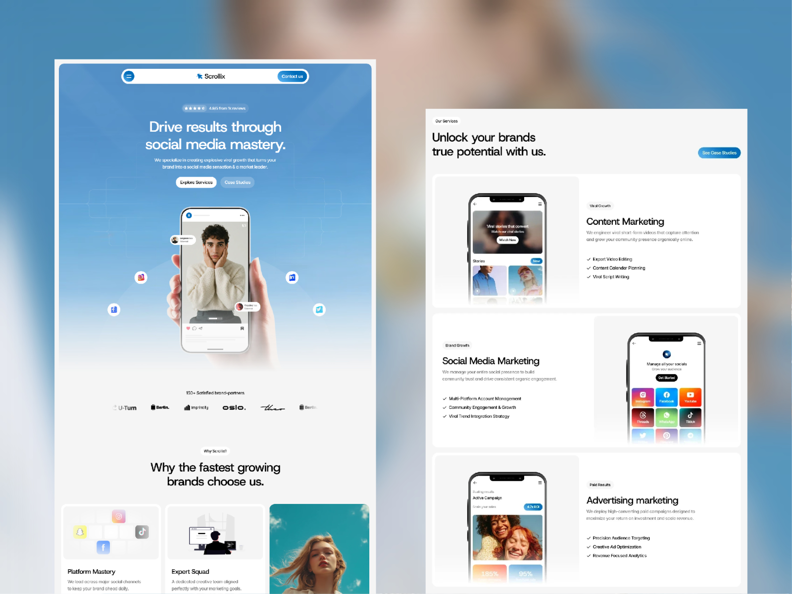 Scrollix — Social Media Agency Template - Image 2