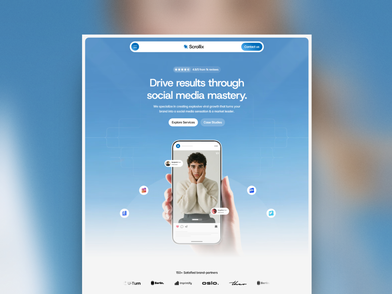 Scrollix — Social Media Agency Template