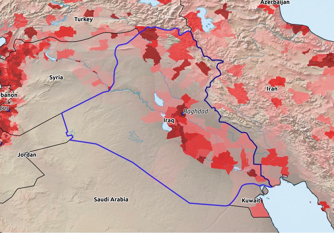 iraq capital city map