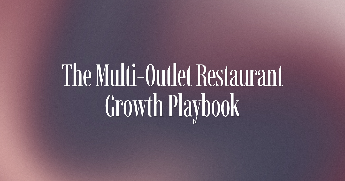 F&B · Operator Playbook
