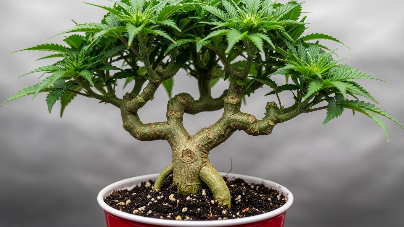 Stunning Cannabonsai in a Solo Cup