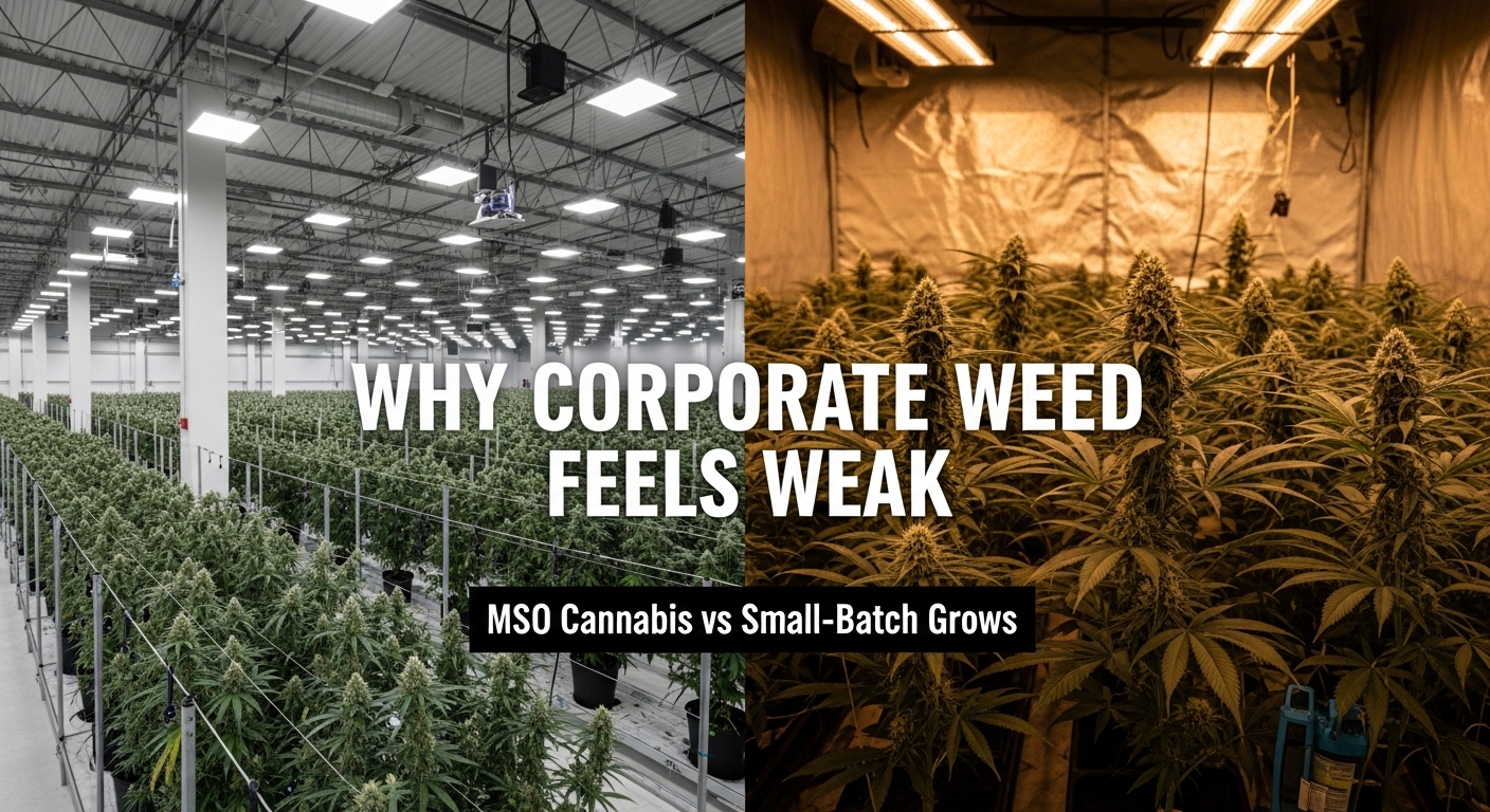 Image for Why Corporate Weed Feels Weak: The Real Difference Between MSO Cannabis and Small-Batch Grows