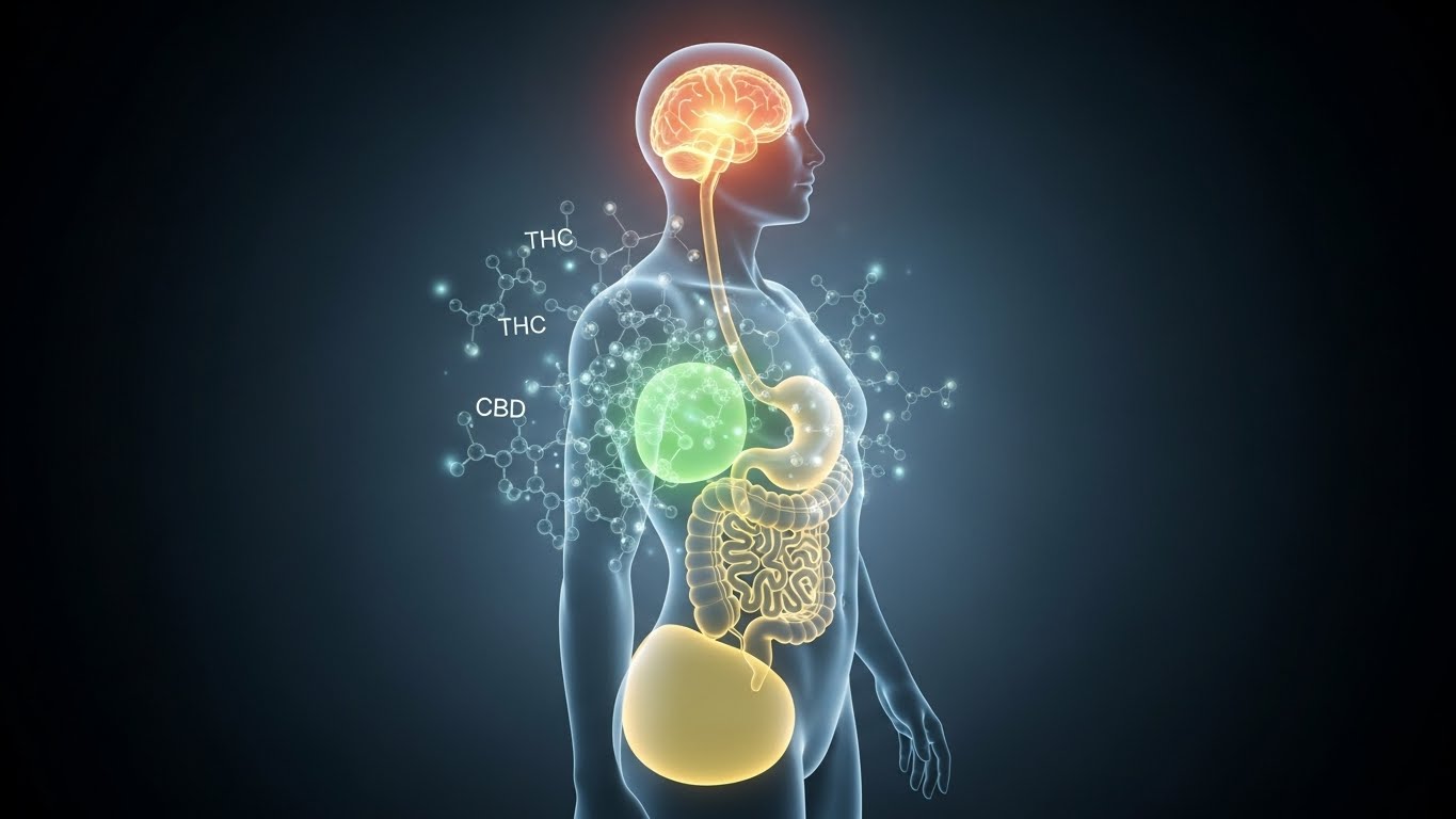 A medical patient examining a THCV tincture bottle