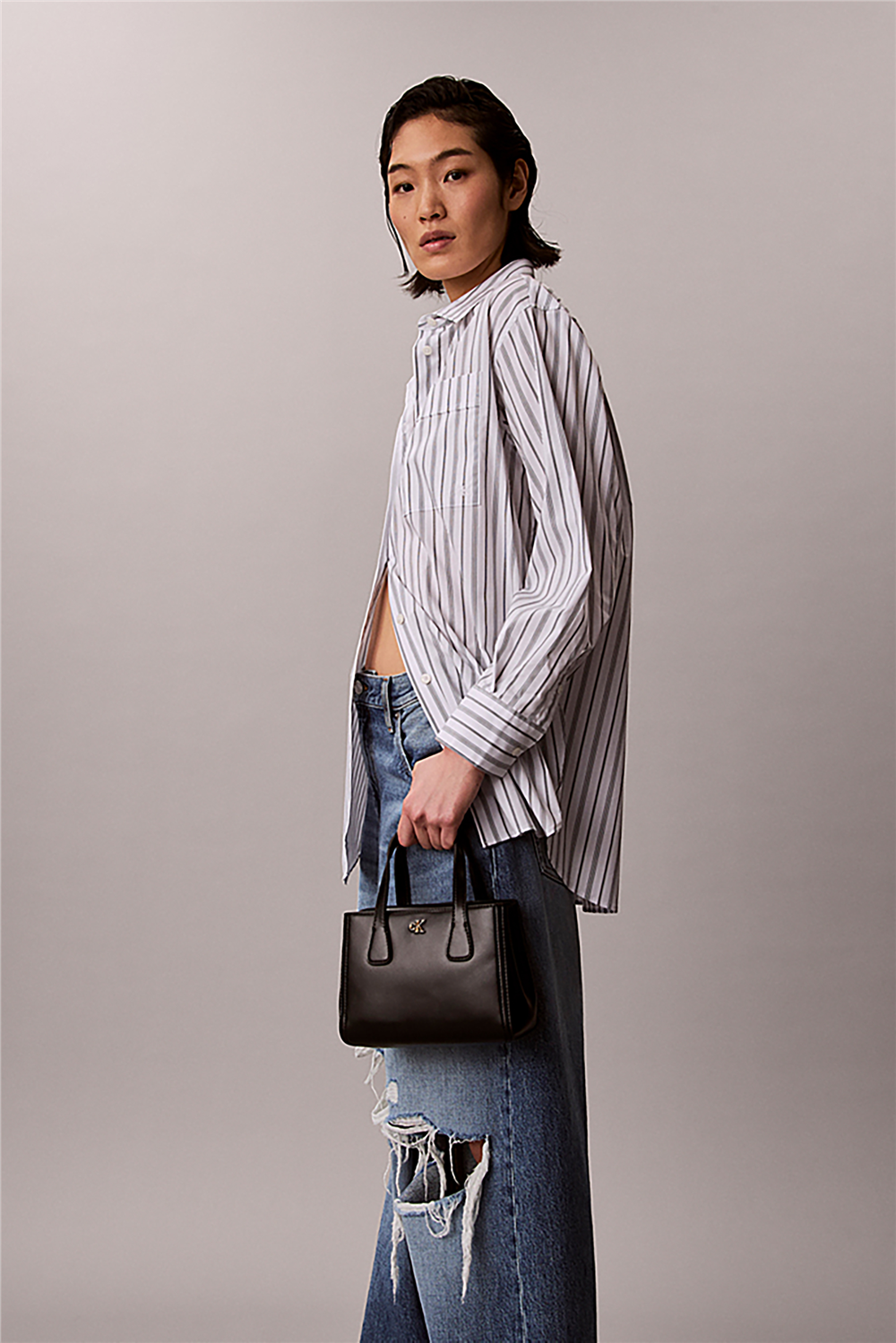 Calvin Klein Ck Mini Tote Crossbo Kadın Mini Omuz Çantası Siyah
