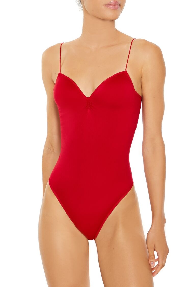 Dikişsiz Kalp Yaka Bodysuit