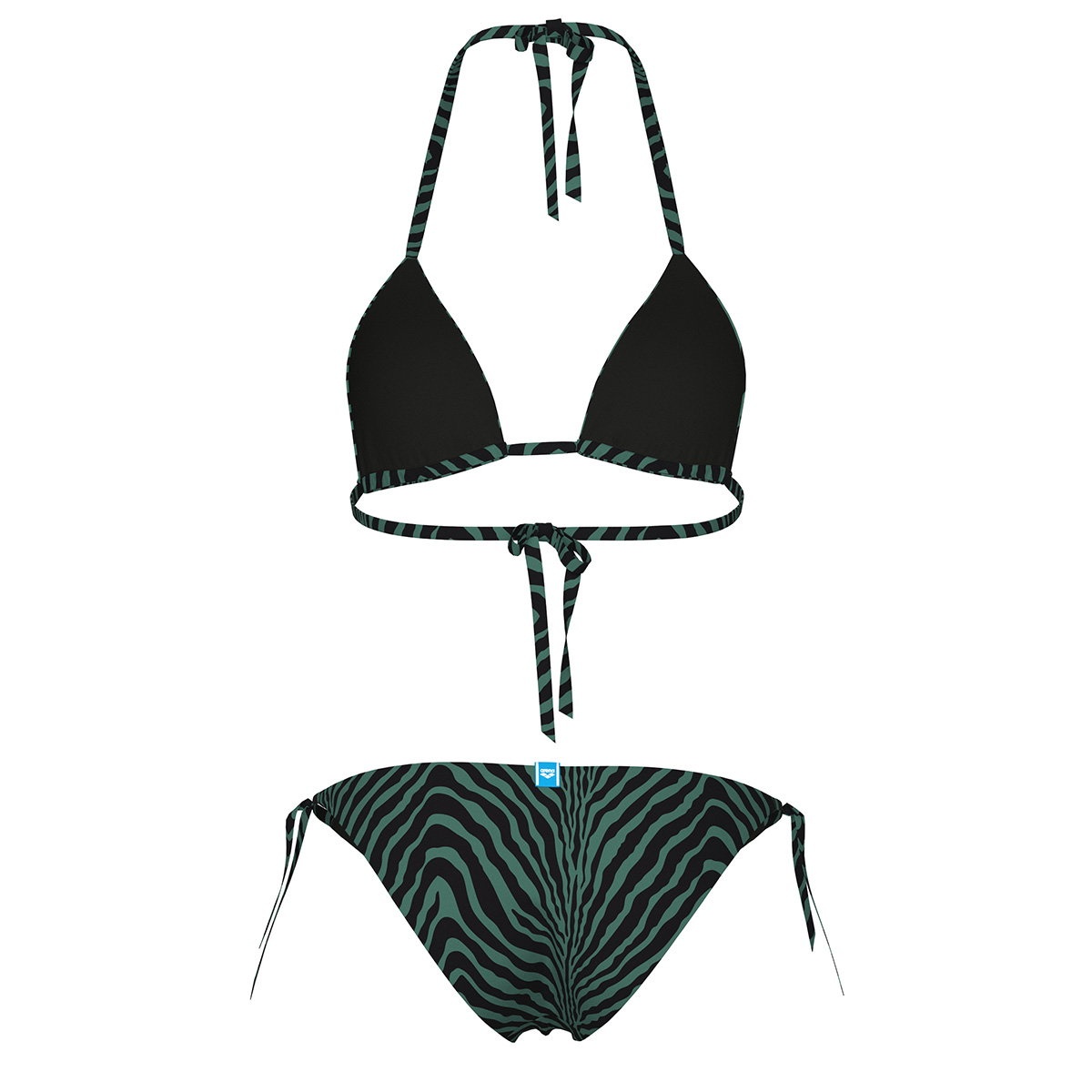 Arena Water Print Triangle Kadın Siyah Yüzücü Bikini