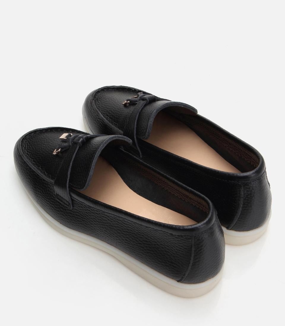 Kadın Deri Siyah Loafer