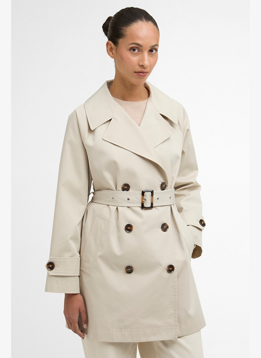Barbour Adare Trench Showerproof Trençkot ST Mist/Dress Navy Tartan