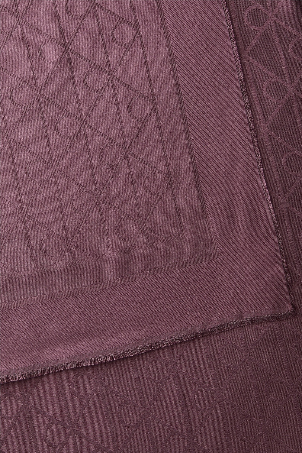 Calvin Klein Emblem Aop Glossy Tonal Scarf Kadın Atkı Siyah