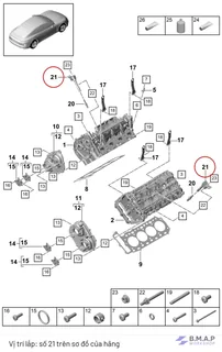 Ignition coil 971 Porsche - Genuine Porsche 95890511001