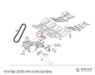 O-RING seal bơm nhớt M274 Mercedes-Benz - Genuine Mercedes-Benz A0239971345