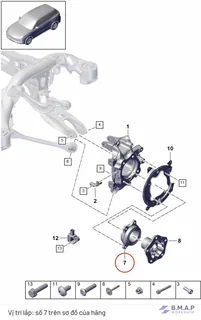 Bi moay ơ sau Porsche - Genuine Porsche 958407625D