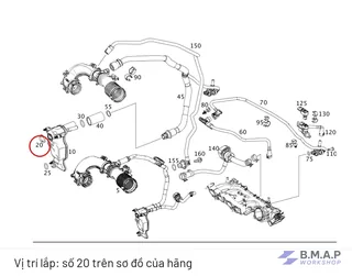 Seal nắp tách nhớt thân máy M274 Mercedes-Benz - Genuine Mercedes-Benz A2700180080