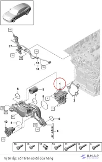 Coolant pump 971 Porsche - Genuine Porsche 9A712101403
