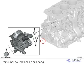Cụm van hằng nhiệt B38/B48 (INA) BMW - INA 11537644811