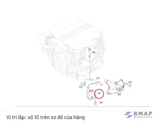 Cao su chân máy M274 Mercedes-Benz - Vibracoustic A2052400300