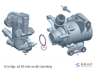 Ron van hằng nhiệt W205 Mercedes-Benz - Genuine Mercedes-Benz A0009976109