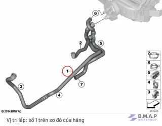 Ống nước sưởi X3/X4/F2x… BMW - Nissens 64219179582