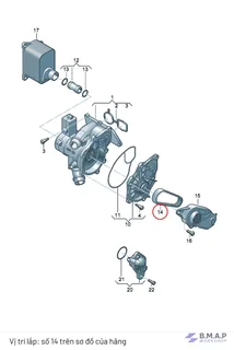 Dây curoa bơm nước Audi, Volkswagen - Continental CT1195