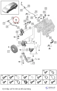 Ống nước s14 Porsche - Genuine Porsche 9A712108301