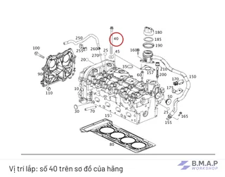 CYLINDER HEAD BOLT M274 Mercedes-Benz - Genuine Mercedes-Benz A0000160569