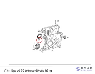 Phốt đầu cốt máy M274 Mercedes-Benz - Genuine Mercedes-Benz A0159975846