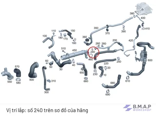 O-RING -seal ống nước thân máy nhỏ M274 Mercedes-Benz - Genuine Mercedes-Benz A0229979845