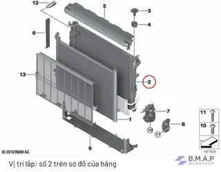 Két nước làm mát động cơ G3x/G1x/F9x BMW - Valeo 17118743664