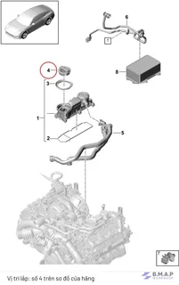 Nắp châm nhớt 971 Porsche - Genuine Porsche 9A710348500