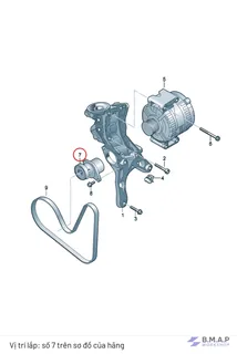 Cụm tăng dây curoa tổng Audi, Volkswagen - INA 06L903133D