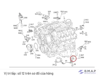 O-RING seal level nhớt M274 Mercedes-Benz - Genuine Mercedes-Benz A0279979545