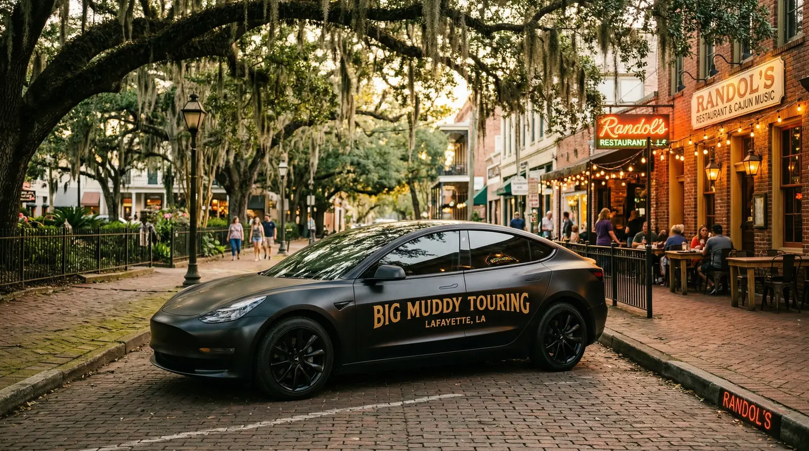 Big Muddy Tesla in downtown Lafayette