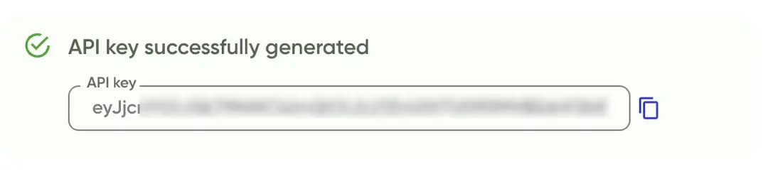 Copy Your API Key