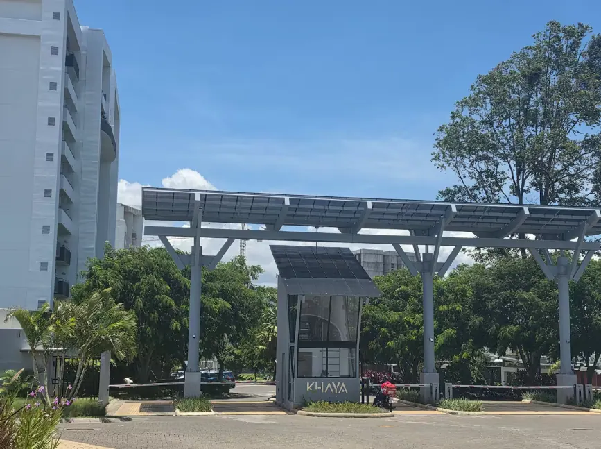KHAYA gated entrance with security booth and boom barrier