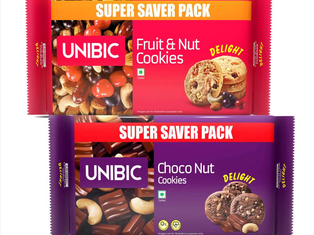 UNIBIC Assorted Value pack of 2 - Fruit and Choco Nut Assorted (1000 g, Pack of 2)