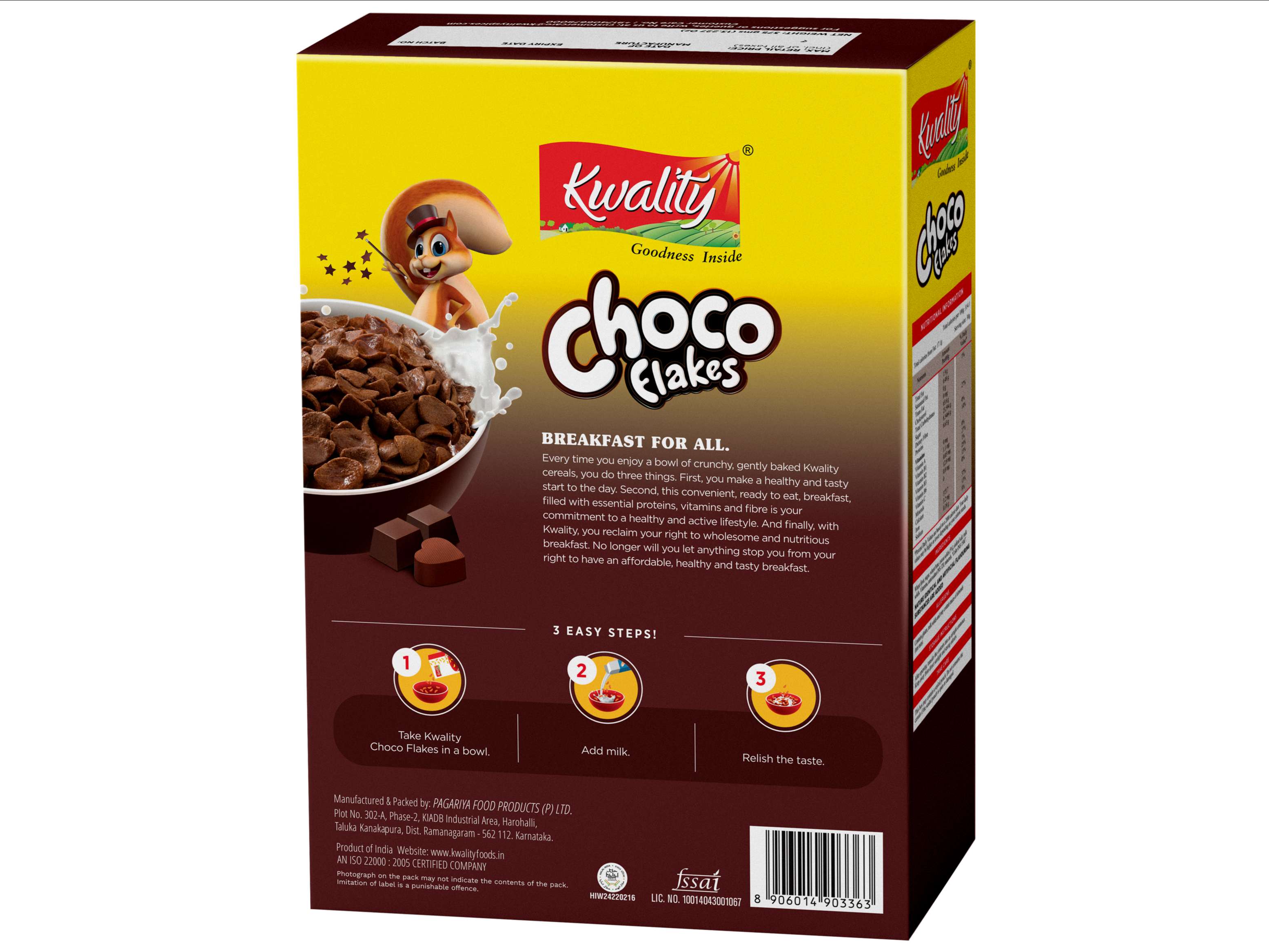 Kwality Choco Flakes Pouch (375 g)