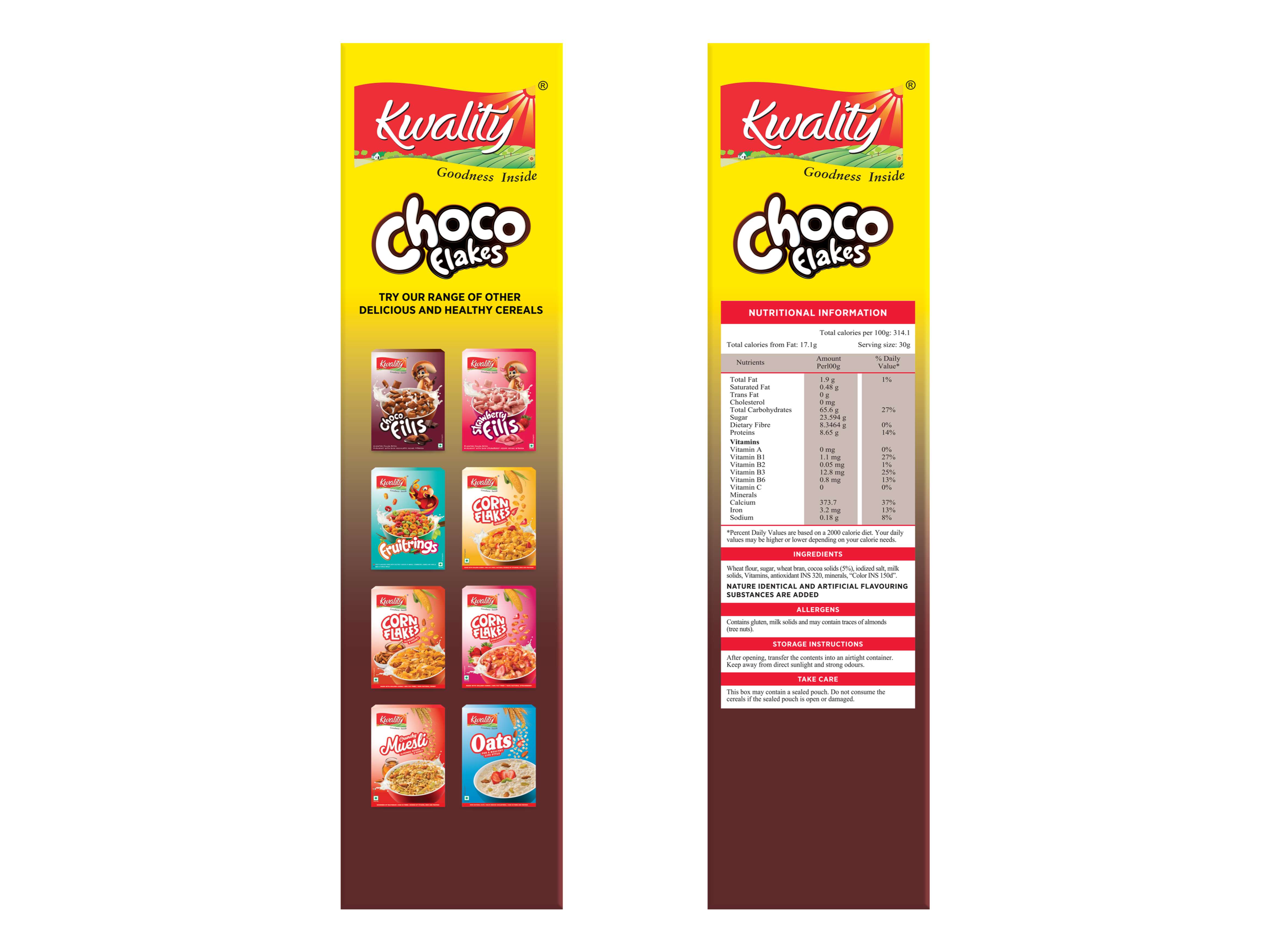 Kwality Choco Flakes Pouch (375 g)