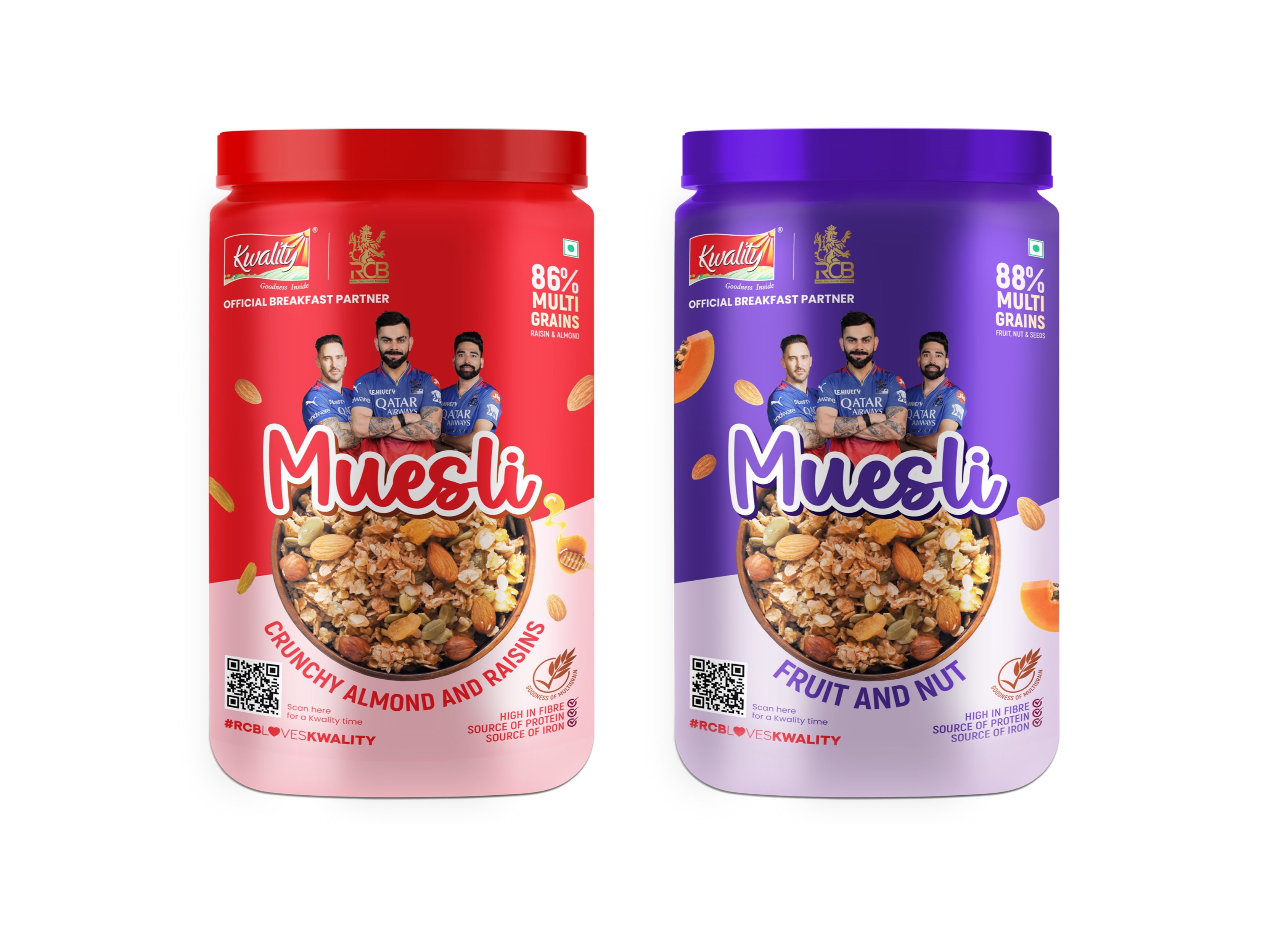 Kwality Muesli Crunchy Almond,Raisins - Muesli Fruit and Nut combo 1kg Jar