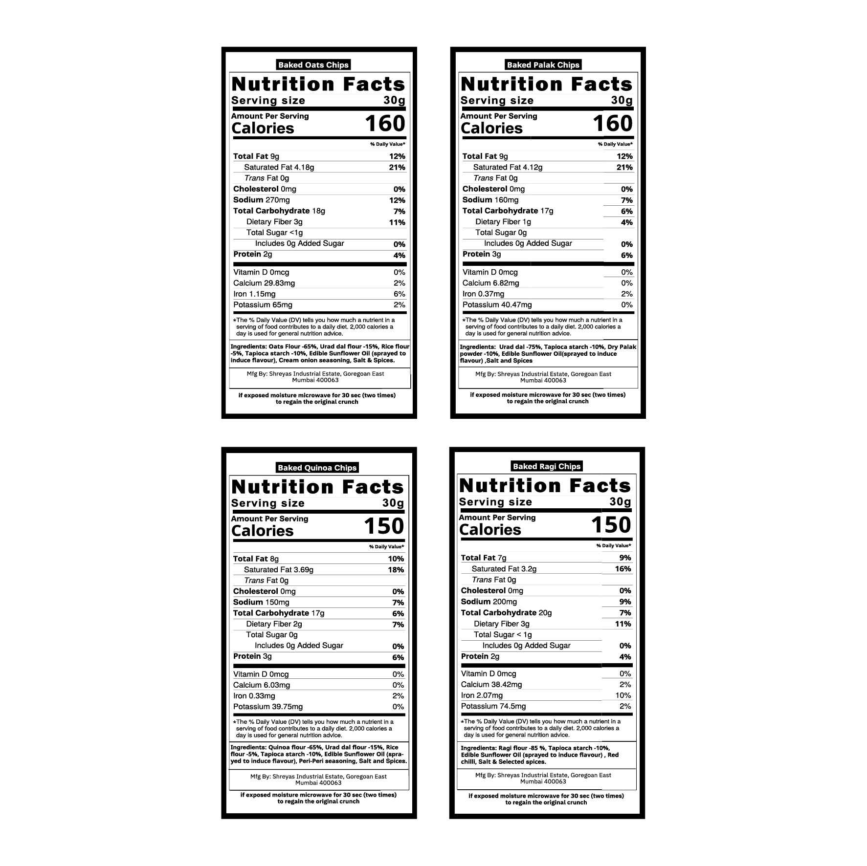 Healthy Master Healthy Chips Combo - Baked and Nutritious 400 g