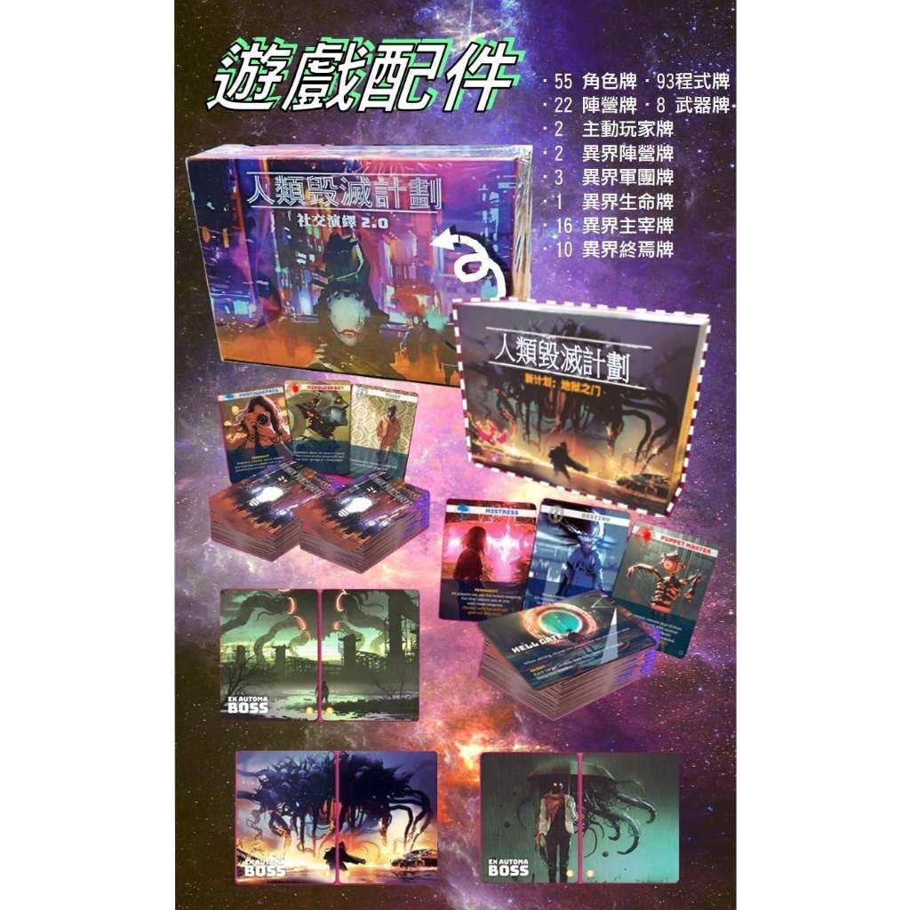 【桌遊老爹】原價1200 人類毀滅計畫內含地獄之門擴充