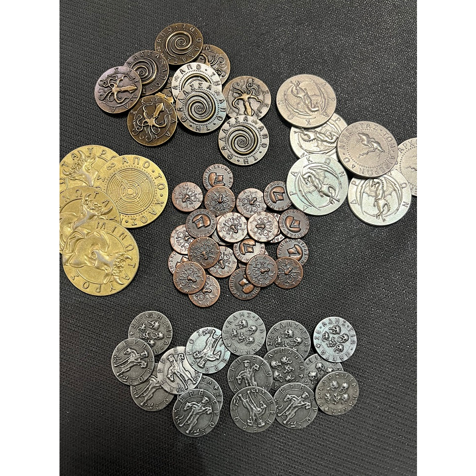 【桌遊老爹】金屬幣 希臘神話 龍與地下城 古錢 TRPG 硬幣 遊戲幣