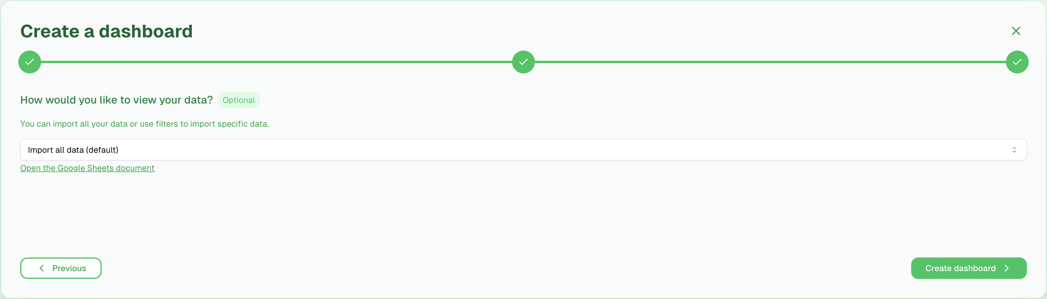 Default query visualization option